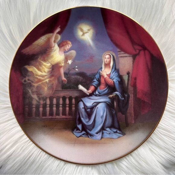 Plate #1072A The Annunciation Christmas Plate by Hector Garrido 1992 In Frame - Picture 2 of 13